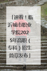 速看！临沂城市职业学院2025年高职（专科）招生简章发布