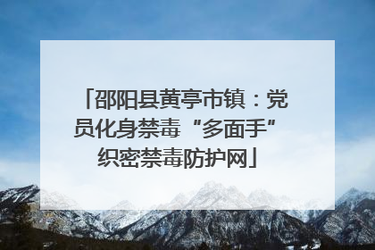 邵阳县黄亭市镇：党员化身禁毒“多面手” 织密禁毒防护网