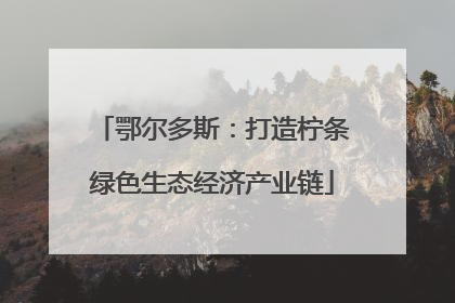 鄂尔多斯：打造柠条绿色生态经济产业链