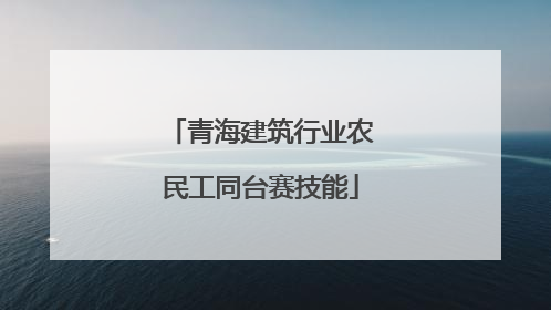 青海建筑行业农民工同台赛技能