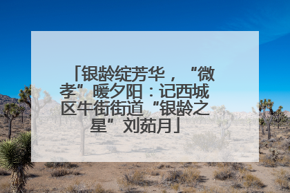 银龄绽芳华，“微孝”暖夕阳：记西城区牛街街道“银龄之星”刘茹月