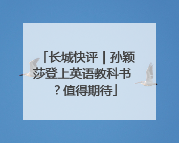 长城快评｜孙颖莎登上英语教科书？值得期待