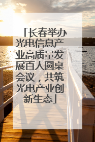 长春举办光电信息产业高质量发展百人圆桌会议，共筑光电产业创新生态