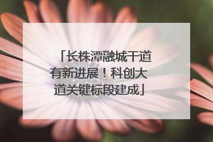 长株潭融城干道有新进展！科创大道关键标段建成