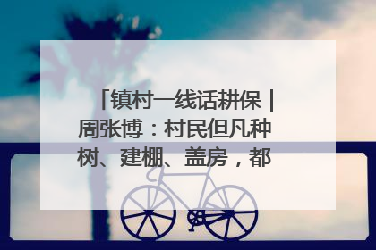 镇村一线话耕保｜周张博：村民但凡种树、建棚、盖房，都要向街道报批