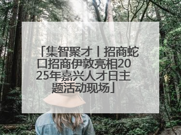 集智聚才丨招商蛇口招商伊敦亮相2025年嘉兴人才日主题活动现场