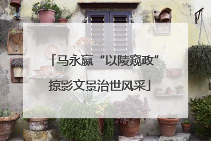 马永嬴“以陵窥政” 掠影文景治世风采