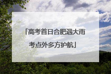 高考首日合肥遇大雨 考点外多方护航