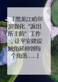 黑龙江哈尔滨强化“派出所主防”工作，让平安建设触角延伸到每个角落……