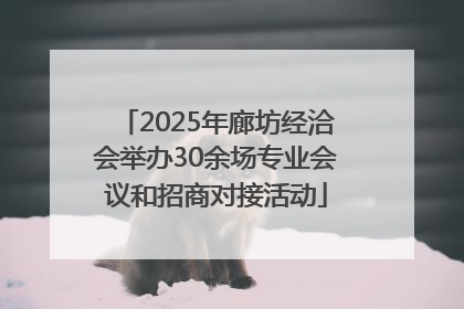 2025年廊坊经洽会举办30余场专业会议和招商对接活动