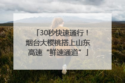 30秒快速通行！烟台大樱桃搭上山东高速“鲜速通道”