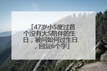 47岁小S度过首个没有大S陪伴的生日，被问如何过生日，回复6个字