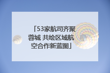53家航司齐聚蓉城 共绘区域航空合作新蓝图