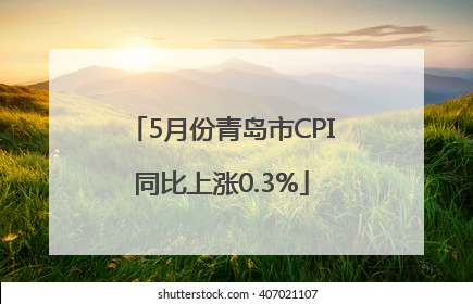 5月份青岛市CPI同比上涨0.3%