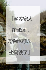 @养宠人 在武汉，宠物也可以坐高铁了